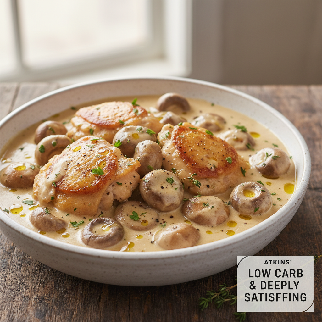 Hero Image of Atkins Creamy Chicken and Mushroom Stew