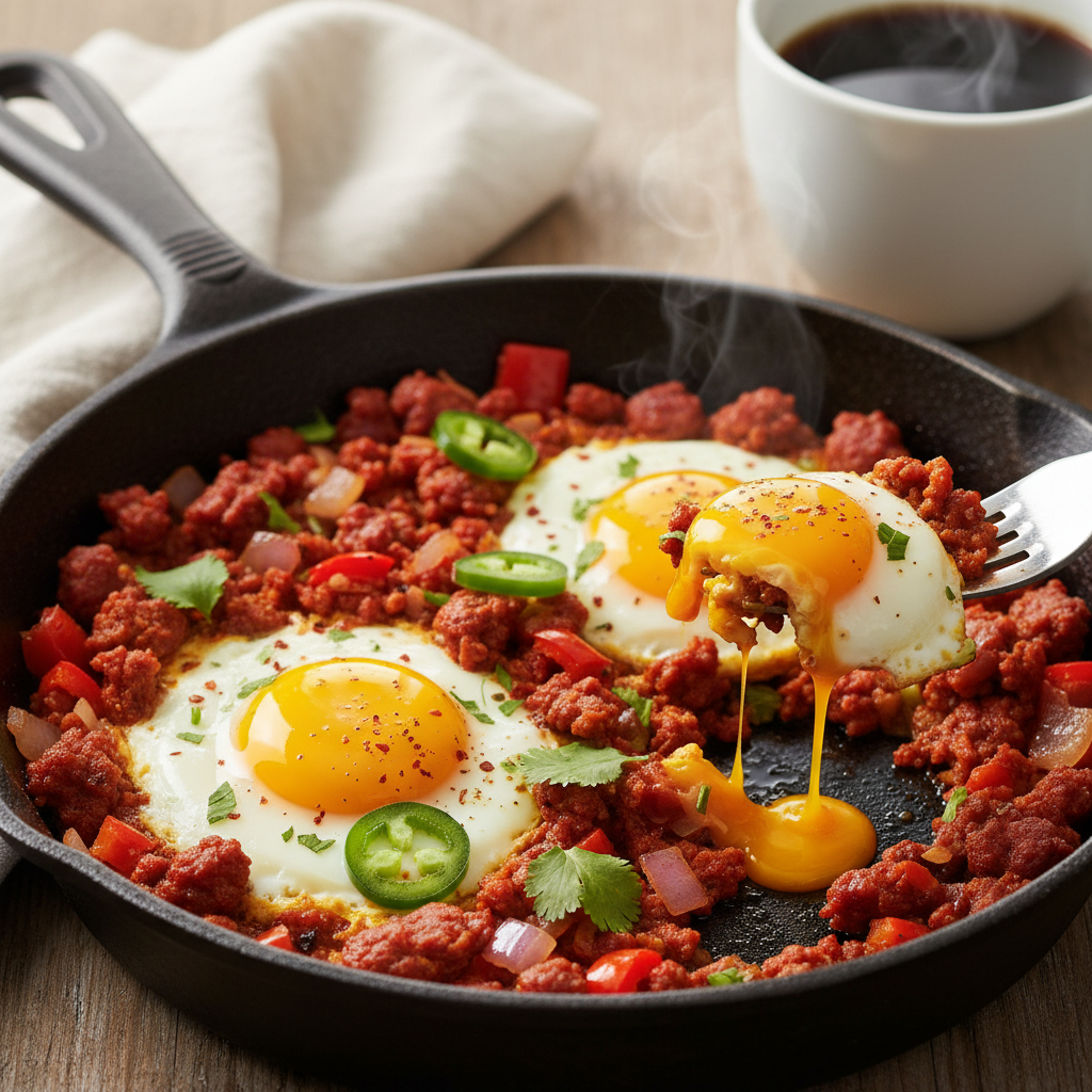 Hero Image of Spicy Atkins-Friendly Chorizo Skillet
